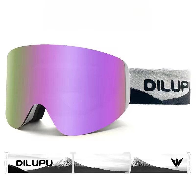 Ochelari de schi magnetici noi Ochelari de schi anti-aburi cu schimbare rapidă Ochelari de schi profesionali cu lentile dublu strat pentru bărbați și femei