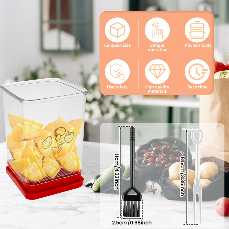 2/1 τμχ Φρούτα λαχανικών Speed Slicer Χειροκίνητος κόφτης φλυτζανιών με πιατέλα για κουζινάκι Εργαλείο κοπής φράουλας πατάτας μπανάνας