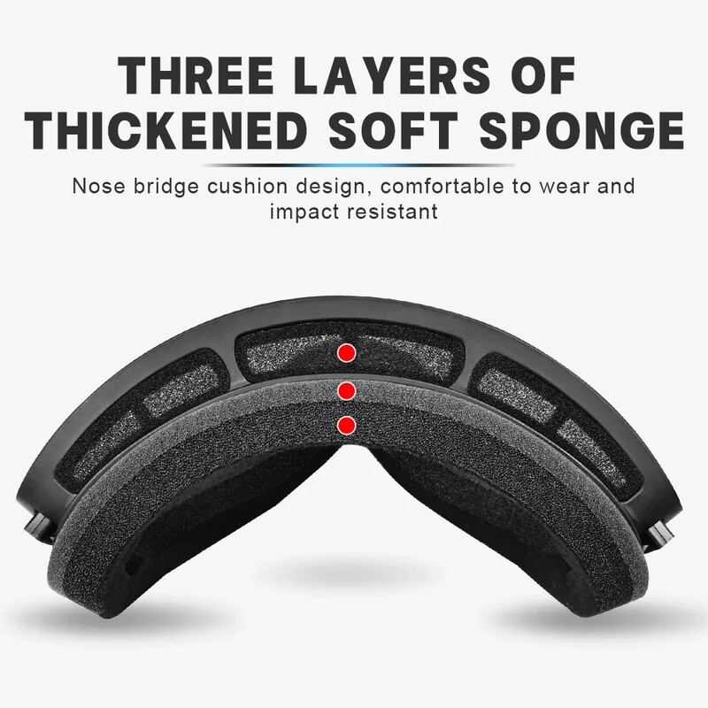 X-TIGER Γυαλιά σκι διπλών επιπέδων Αντιθαμβωτική προστασία για ενήλικες Snowboard Γυαλιά χιονιού Γυαλιά για Snowmobile Γυαλιά Γυαλιά για υπαίθριο αθλητικό σκι Googles