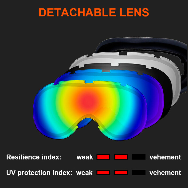 Slēpošanas aizsargbrilles Vīriešu Slēpošanas Brilles UV Aizsardzības Lēcas Sniega Brilles Snovborda Sporta Brilles Sieviešu Pretsvīšanas Slēpošanas Maska Ziemas Brilles