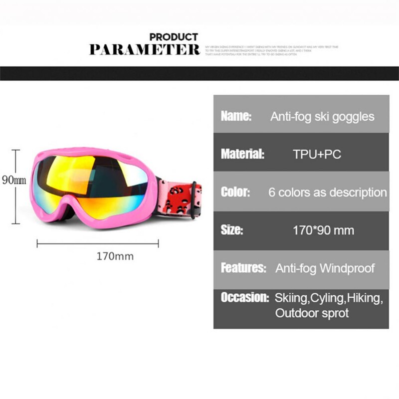 Slēpošanas aizsargbrilles Snovborda maska Vīriešiem Sieviešu dzeltens Lens Case Briļļu komplekts Cilindrisks UV400 Aizsardzība Sniega brilles Pieaugušajiem