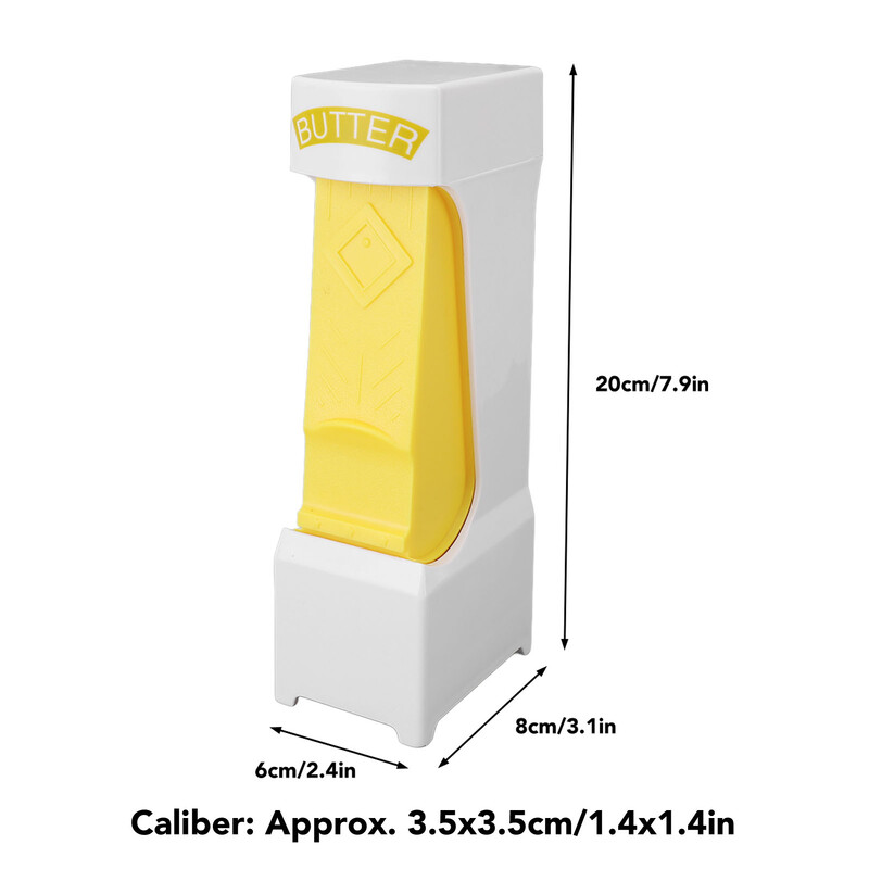 Stick sviesta griezējs 420 nerūsējošā tērauda asmens ar vienu klikšķi sviesta siera dozatora griezējs, kas aizsargā ledusskapi