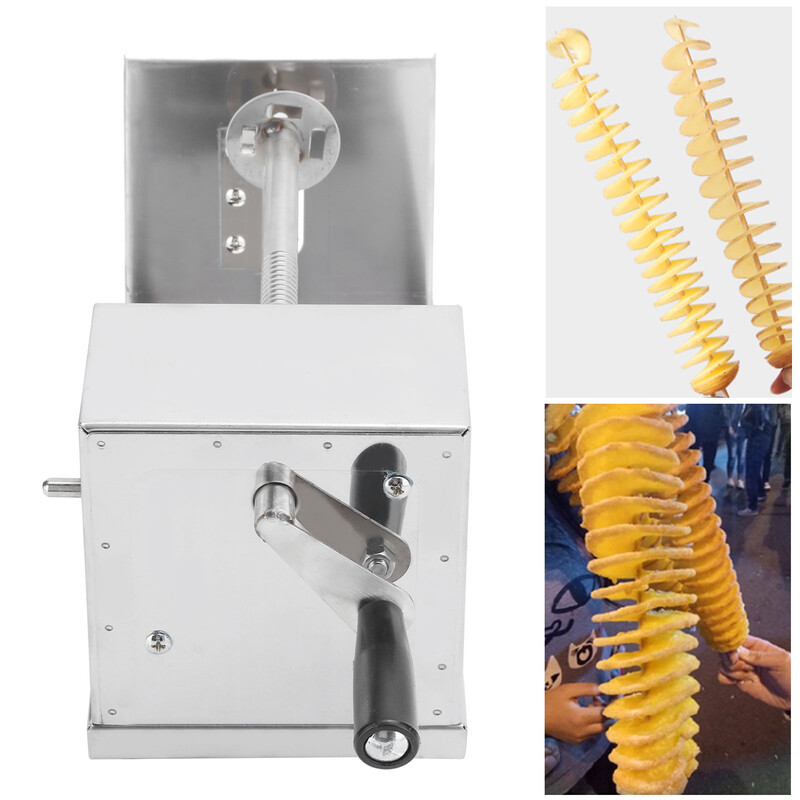 Χειροκίνητη μηχανή κοπής από ανοξείδωτο χάλυβα Πατατοκόφτης Σπιράλ Αξεσουάρ κουζίνας Εργαλεία μαγειρέματος Χειροκίνητος κόφτης πατάτας Κόφτης πατάτας
