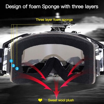 Ски очила Ветроустойчиви Колоездене Мотоциклетни очила Зимни противозамъгляващи очила Сноуборд Ски маска Тактически очила Слънчеви очила
