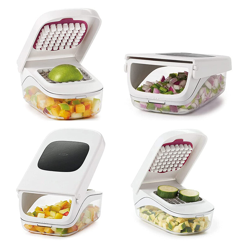 Kūrybinis virtuvės įrankis – bulvių, svogūnų, citrinų ir vaisių smulkintuvas – smulkintuvas ir specialus įtaisas