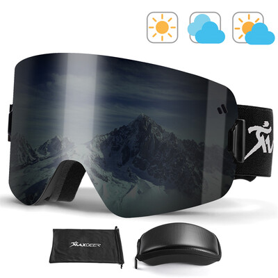 Μαγνητικά γυαλιά σκι Ανδρικά γυαλιά για σνόουμπορντ Γυαλιά διπλής στρώσης φακός αντιθαμβωτική UV400 Γυαλιά για το χιόνι Γυναικεία γυαλιά για χιόνι Γυαλιά για σκι OTG