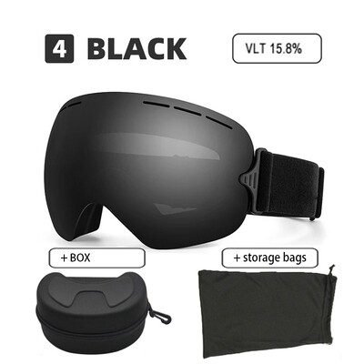 Γυαλιά σκι για ενήλικες Μεγάλα γυαλιά για το χιόνι Γυαλιά ασφαλείας Unisex Αξεσουάρ Snowboarding Θήκη για γυαλιά Αθλητικά γυαλιά σκι γυαλιά HD