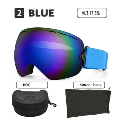 Γυαλιά σκι για ενήλικες Μεγάλα γυαλιά για το χιόνι Γυαλιά ασφαλείας Unisex Αξεσουάρ Snowboarding Θήκη για γυαλιά Αθλητικά γυαλιά σκι γυαλιά HD