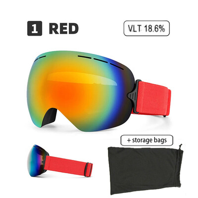 Γυαλιά σκι για ενήλικες Μεγάλα γυαλιά για το χιόνι Γυαλιά ασφαλείας Unisex Αξεσουάρ Snowboarding Θήκη για γυαλιά Αθλητικά γυαλιά σκι γυαλιά HD