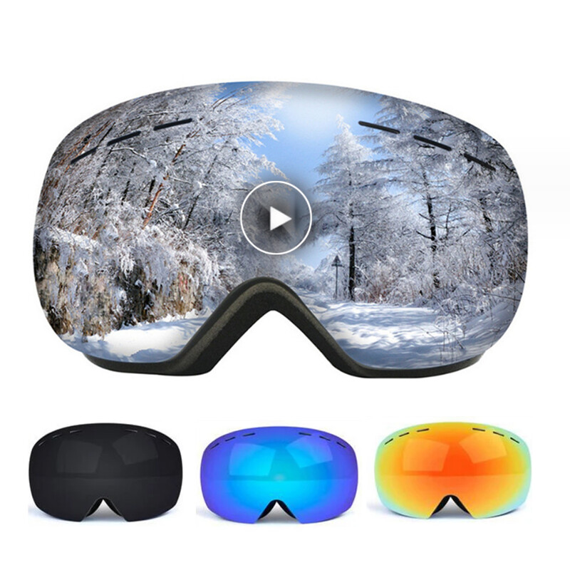 Γυαλιά σκι για ενήλικες Μεγάλα γυαλιά για το χιόνι Γυαλιά ασφαλείας Unisex Αξεσουάρ Snowboarding Θήκη για γυαλιά Αθλητικά γυαλιά σκι γυαλιά HD