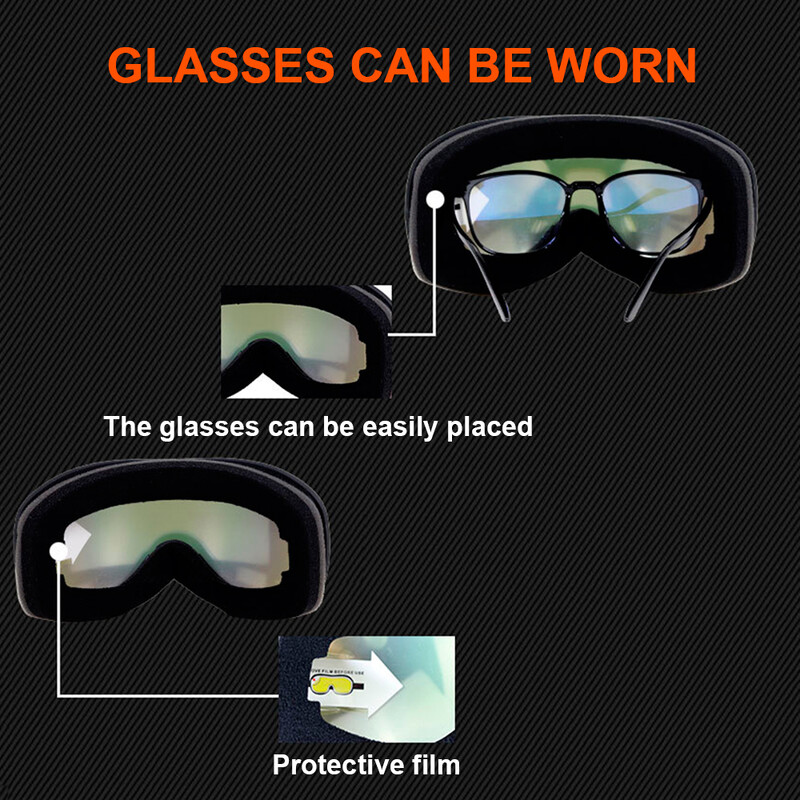 Skijaške naočale Muške Ženske Skijaške naočale UV zaštitne leće Naočale za snijeg protiv magljenja Naočale za snowboard Zimske sportske naočale Skijaška maska za odrasle