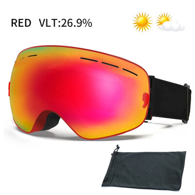 PINJIAN Slēpošanas aizsargbrilles Divslāņu Anti-Miglas UV400 Snovborda Sniega Brilles Sniega motociklu Brilles Brilles Āra Sports Slēpošana Googles