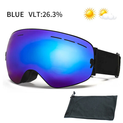 PINJIAN Slēpošanas aizsargbrilles Divslāņu Anti-Miglas UV400 Snovborda Sniega Brilles Sniega motociklu Brilles Brilles Āra Sports Slēpošana Googles