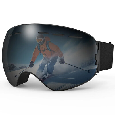 Ochelari de schi PHMAX Straturi duble anti-aburire Ochelari de zăpadă pentru snowboard pentru adulți Ochelari pentru motos de zăpadă Ochelari pentru sport în aer liber Ochelari de schi
