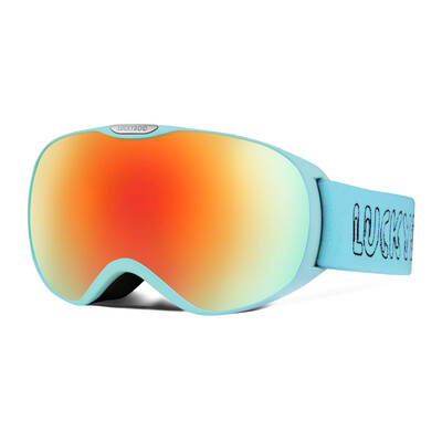 Ochelari de schi LUCKYBOO L1 pentru copii, protecție UV, lentile duble anti-aburire, câmp vizual mare, reglare curelei