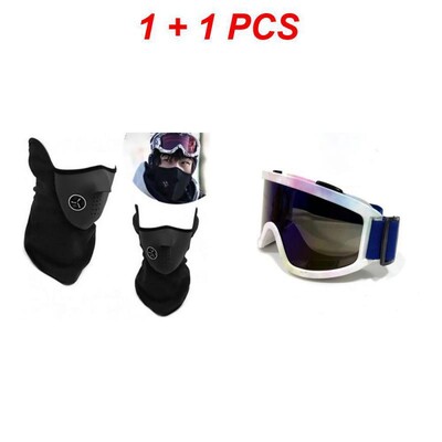 Liela rāmja slēpošanas brilles ar krāsainu lēcu pret miglu kalnu slēpošanas brilles āra sporta snovborda brilles pieaugušajiem jauniešiem