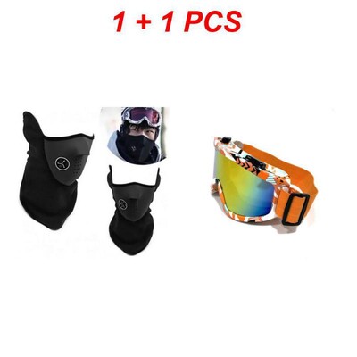 Liela rāmja slēpošanas brilles ar krāsainu lēcu pret miglu kalnu slēpošanas brilles āra sporta snovborda brilles pieaugušajiem jauniešiem