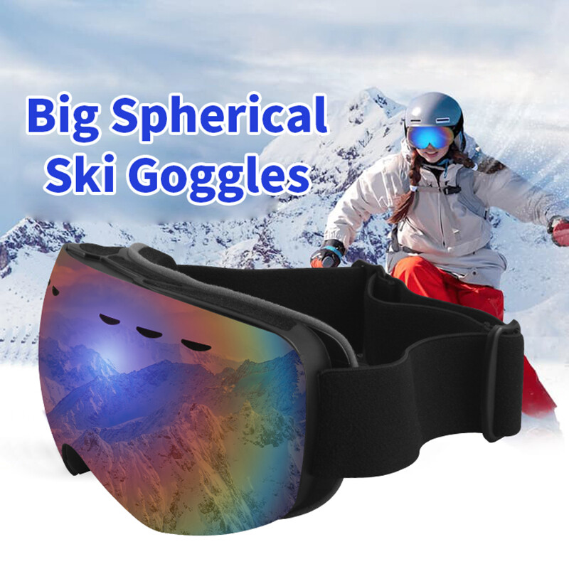 JSJM jaunas slēpošanas brilles pieaugušajiem, divslāņu pretaizmiglošanas slēpošanas brilles ziemas brīvdabas sporta brilles UV400 snovborda sniega motocikla brilles