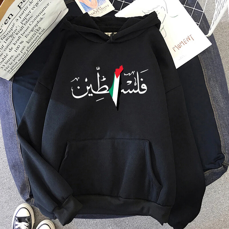 Palestine Hoodie Fashion Γυναικείες φούτερ Harajuku Αισθητικά γραφικά φούτερ Unisex Φθινοπωρινό Χειμώνα Vintage Casual πουλόβερ Φούτερ Bluzy
