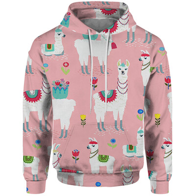 Άνετο φθινοπωρινό και χειμερινό φούτερ Alpaca Cartoon Ανδρικό φούτερ Dinosaur 3D Printing Νέο σε φούτερ και φούτερ 2024