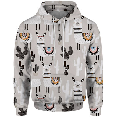 Άνετο φθινοπωρινό και χειμερινό φούτερ Alpaca Cartoon Ανδρικό φούτερ Dinosaur 3D Printing Νέο σε φούτερ και φούτερ 2024