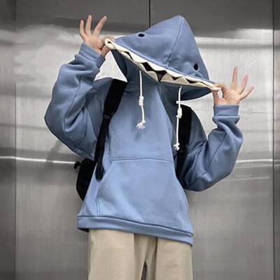 Sügis-talv Uued naljakad hai lapitehnikas kapuutsid Meeste ja naiste Kawaii dressipluus, mood vabaaja pullover koolis Suured riided