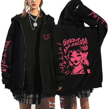 Melanie Martinez Portals Tour Zip Up Hoodies Ежедневни дамски суитчъри с качулка Популярни модерни улични якета с цип Y2K палта