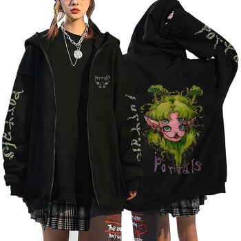 Melanie Martinez Portals Tour Zip Up Hoodies Ежедневни дамски суитчъри с качулка Популярни модерни улични якета с цип Y2K палта