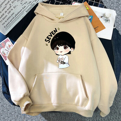 Hanoracă JungKook Seven pentru femei Harajuku, estetică, amuzant, Kawaii, hanorace, unisex, toamnă, iarnă, ocazional, pulover, pulover, maiuri