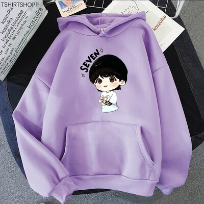 JungKook Seven Hoodie Women Harajuku Αισθητικά Αστεία Kawaii Hoodies Unisex Φθινοπωρινά χειμερινά casual πουλόβερ φούτερ μπλούζες