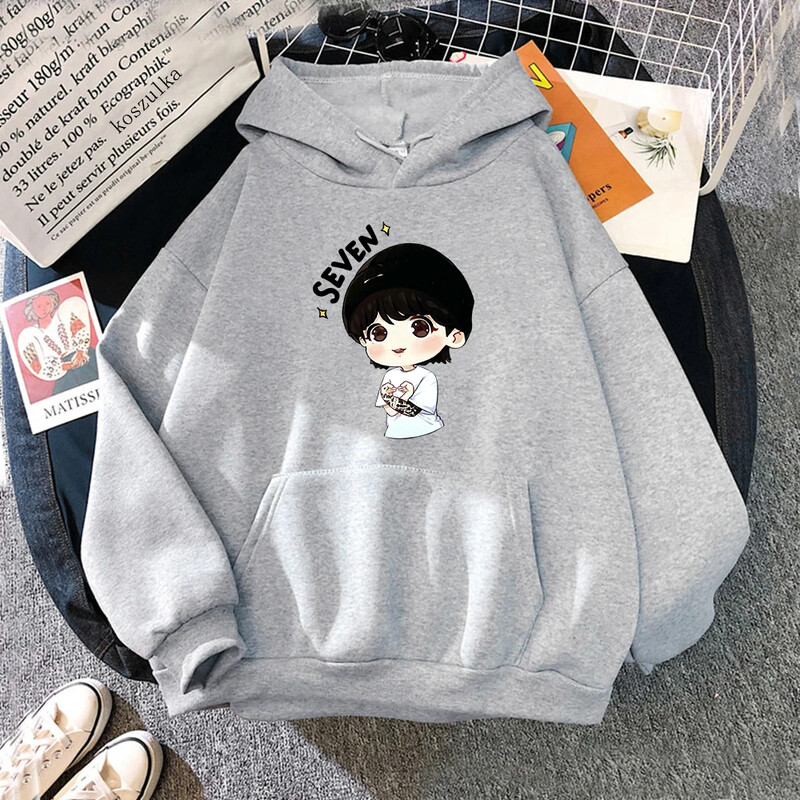 JungKook Seven Hoodie Women Harajuku Αισθητικά Αστεία Kawaii Hoodies Unisex Φθινοπωρινά χειμερινά casual πουλόβερ φούτερ μπλούζες