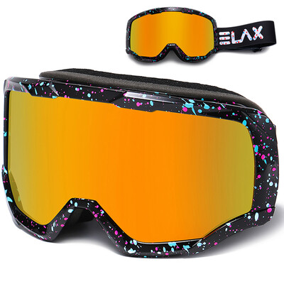 ELAX ΟΛΟΚΑΙΝΟΥΡΓΙΟ Γυαλιά Snowboard Διπλών Επιπέδων Αντιομίχλης Σκι Γυαλιά Snowmobile Γυαλιά Snowboard Outdoor Sport Γυαλιά Snowboard