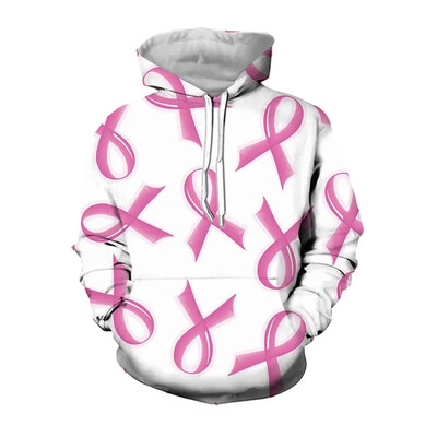 3D Sarkans Pasaules AIDS dienas logotips ar apdrukātu grafisku sporta krekli Ikdienas kapuces vīriešiem Apģērbi Ielu apģērbi Sieviešu ziemas kapuci Y2k Cp Topi