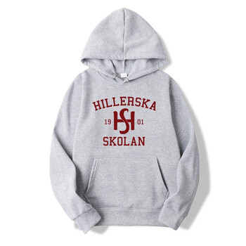 Суичър с качулка Young Royals Hillerska Skolan Унисекс суичър с качулка Graphic Hoodies Пуловер с дълъг ръкав Тв Шоу Ежедневно спортно облекло