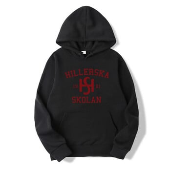 Суичър с качулка Young Royals Hillerska Skolan Унисекс суичър с качулка Graphic Hoodies Пуловер с дълъг ръкав Тв Шоу Ежедневно спортно облекло