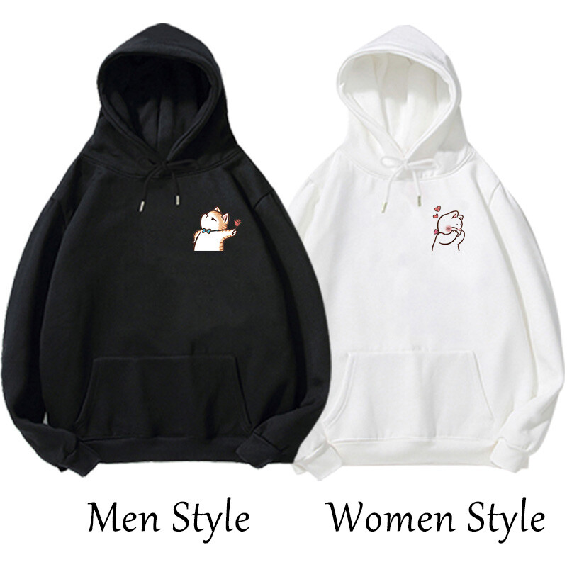 Nyúl csók és szerelem nyomat párnak megfelelő kapucnis kapucnis pulóverek neki és neki őszi téli hosszú ujjú pulóver