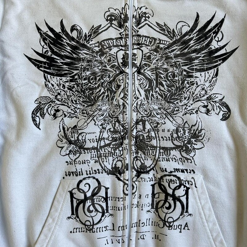 Imcute Wing Print Mall Goth Vintage kapucnis kapucnis Y2K Grunge Grafikus hosszú ujjú kapucnis pulóver Harajuku japán esztétikus női