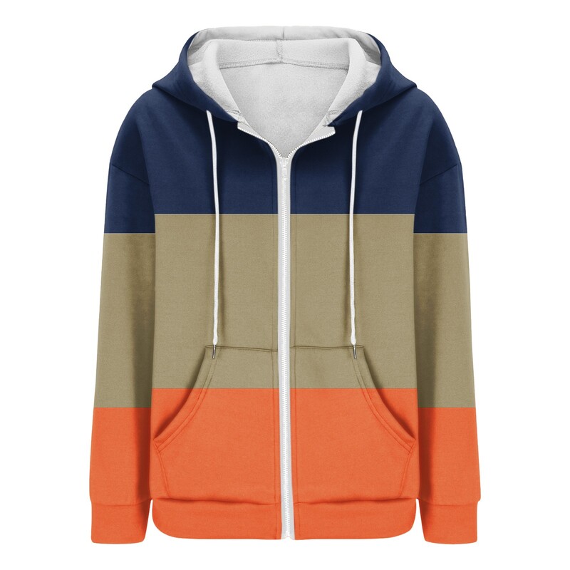 Krāsu bloks Apdrukāts Stitch Hoodie Džemperi Ziemas Fleece Odered Silts ar rāvējslēdzēju Harajuku Jakas Mēteļi Roku Siltāks Casuas Hoodies