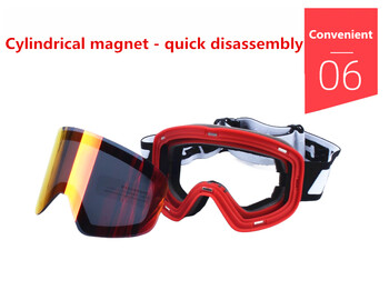 HJC Ski Goggles with Magnetic Double Layer Lens Magnet Skiing Anti-fog Goggles Snowboard Ανδρικά Γυναικεία γυαλιά σκι Γυαλιά γυαλιά περισσότερα φακός