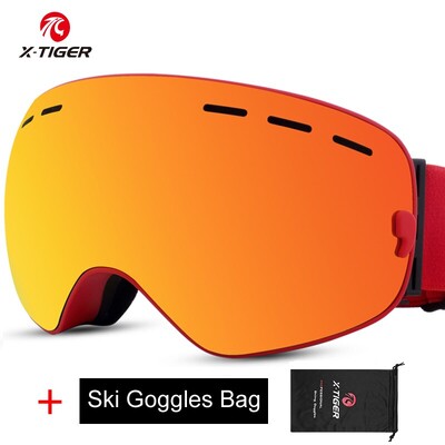 X-TIGER Ochelari de schi Ochelari de schi rezistenti la vant Straturi duble Protectie anti-aburire UV Varf de zapada Barbati Femei Accesorii pentru snowboard