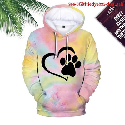 Jauki suņu ķepu džemperi, modes apdruka, sieviešu ikdienas džemperi, topi, kapuces Ziemas rudens džemperis Pusaudžu jaka ar kapuci