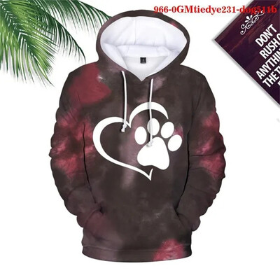 Jauki suņu ķepu džemperi, modes apdruka, sieviešu ikdienas džemperi, topi, kapuces Ziemas rudens džemperis Pusaudžu jaka ar kapuci