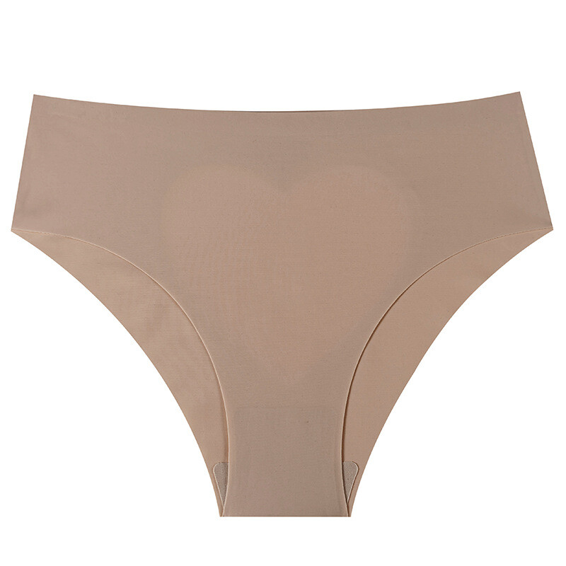 Lenjerie de corp din mătase de gheață, fără sudură, mărime mare, pentru femei, culoare solidă, talie mijlocie, sport, yoga, fitness, invizibil, gol, slip Big Love