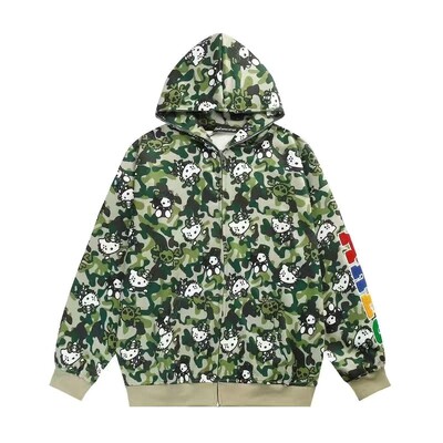 Îmbrăcăminte de stradă Femei Original Sanrio Hello Kitty Hanorac cu fermoar Fată Loose Campus Cuplu Cardigan Haina Y2k Haine Hanorac supradimensionat