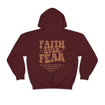 FAITH OVER FEAR Hanorac din pluș bărbați și femei toamnă și iarnă cuplu topuri largi