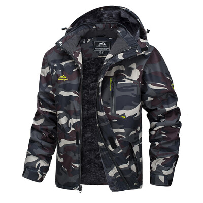 KEFITEVD téli sídzseki férfi meleg polár bélésű kabát Vízálló Snow Heavy dzsekik Thermal széldzseki Outdoor Camping Parka