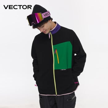 VECTOR Fleece Jacket Γυναικείο Φθινοπωρινό Χειμώνα Ζεστά Παλτό Ανδρικά Ρούχα 2023 Φούτερ με μανίκια με αντίθεση Παλτό Έγχρωμο μπουφάν εξωτερικού χώρου