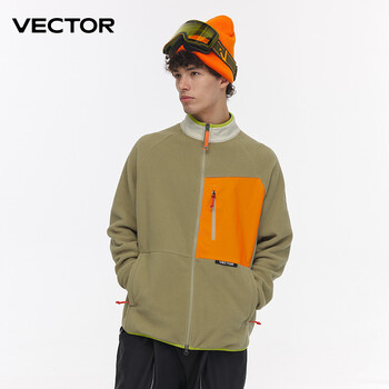 VECTOR Fleece Jacket Γυναικείο Φθινοπωρινό Χειμώνα Ζεστά Παλτό Ανδρικά Ρούχα 2023 Φούτερ με μανίκια με αντίθεση Παλτό Έγχρωμο μπουφάν εξωτερικού χώρου