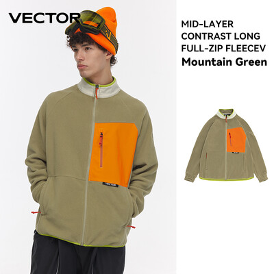 VECTOR Fleece Jacket Γυναικείο Φθινοπωρινό Χειμώνα Ζεστά Παλτό Ανδρικά Ρούχα 2023 Φούτερ με μανίκια με αντίθεση Παλτό Έγχρωμο μπουφάν εξωτερικού χώρου