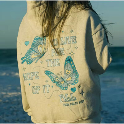 2024. gada jauns PINK PALM PUFF Funny Graphic Hoody Sieviešu silts oversize džemperis Ielu ikdienas apģērbs ar kapuci rudens S-XXL sieviešu apģērbs